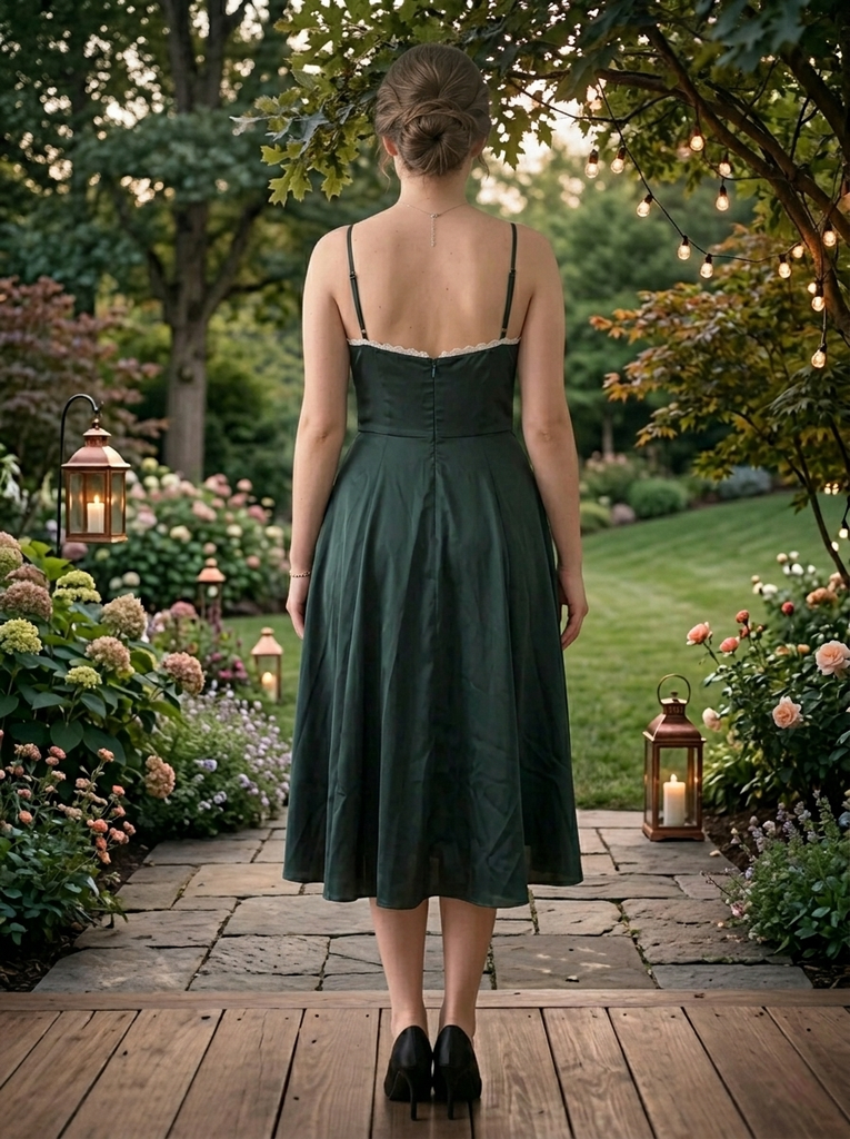 text me later midi dress green Green Cotton Cut Out Detail Flutter Sleeve Midi Dress - All Dresses