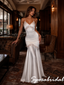 Ivory Satin Maxi Dress With Lace Cutouts V-Neck Spaghetti Strap Formal Gown, PD4260