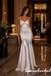 Ivory Satin Maxi Dress With Lace Cutouts V-Neck Spaghetti Strap Formal Gown, PD4260