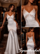 Ivory Satin Maxi Dress With Lace Cutouts V-Neck Spaghetti Strap Formal Gown, PD4260