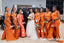 Sexy Mismatched Burnt Orange Soft Satin Mermaid Floor Length Bridesmaid Dresses, BD3324