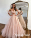Elegant Two Pieces Sweetheart V-Neck A-Line Long Prom Dresses, PD3752