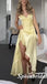 Sexy Soft Satin Spaghetti Straps V-Neck Sleeveless Side Slit Mermaid Long Prom Dresses, PD3893