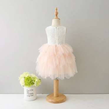 Sweet Wedding Guest Dress Spaghetti Straps Tulle Unique A-Line Flower Girl Dresses, FG1465