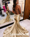Sexy Elastic Satin V-Neck Criss Cross Mermaid Long Prom Dresses, PD3789