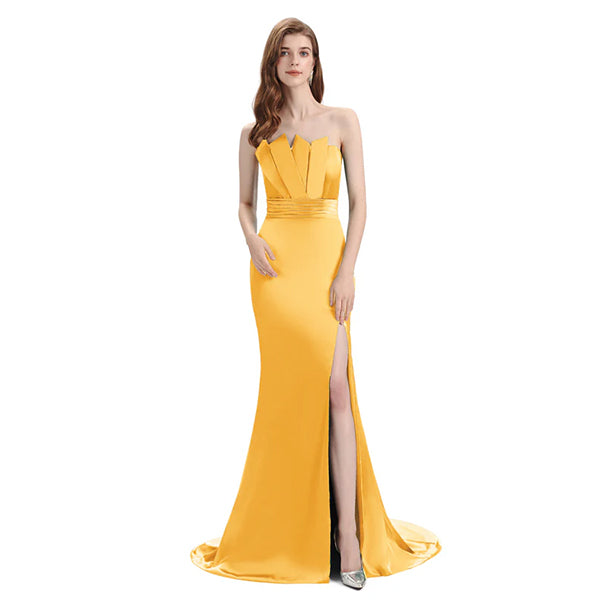 Mismatched Mermaid Marigold Sexy Elegant Mermaid Long Bridesmaid Dresses, BD3393