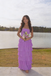 Lavender Purple Strapless Tiered Ruffle Maxi Dress for Prom & Formal Events, PD4126