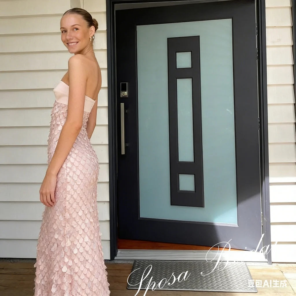 Sexy Shiny Sequin Sweetheart Sleeveless Sheath Prom Dress, PD4071