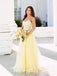 Elegant Tulle And Lace Sweetheart Sleeveless A-Line Floor Length Prom Dress, PD4086