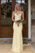 Elegant Lace Spaghetti Straps Sleeveless Mermaid Floor Length Prom Dress, PD4087