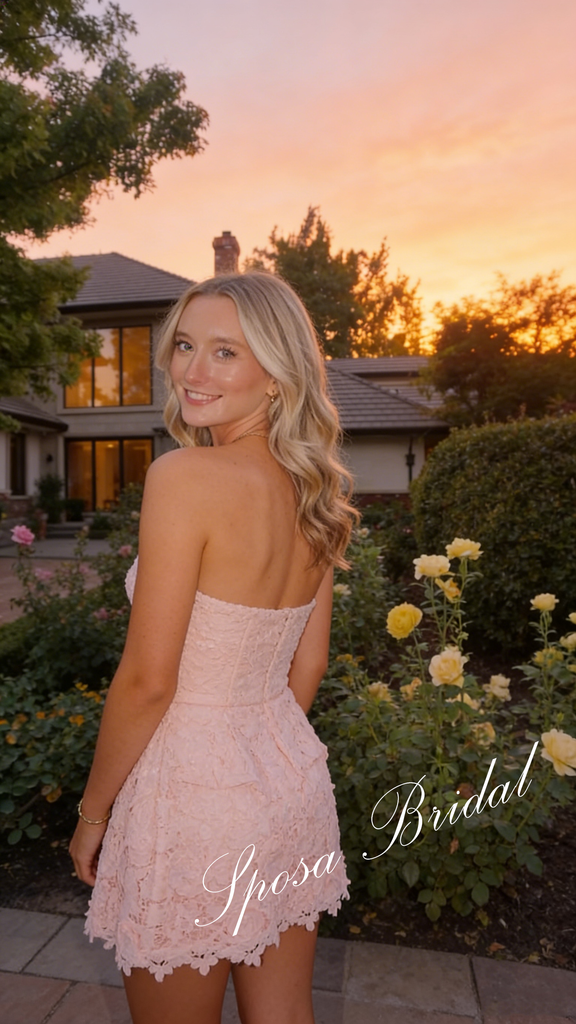 Sexy Lace Sweetheart Sleeveless Sheath Mini Dresses/ Homecoming Dresses, PD3670