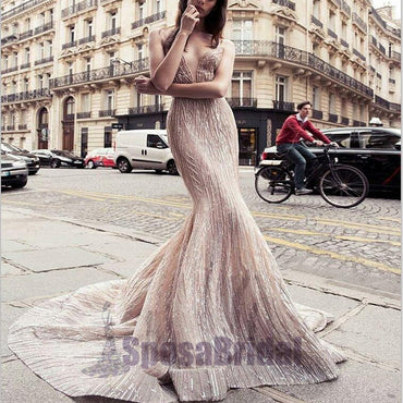 Beautiful Mermaid Sparkly New Arrival Unique Design Prom Dresses, Evening dresses, PD0595 - SposaBridal