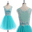 blue see through tulle cap sleeve cute casual cocktail freshman homecoming gowns dress,BD00118