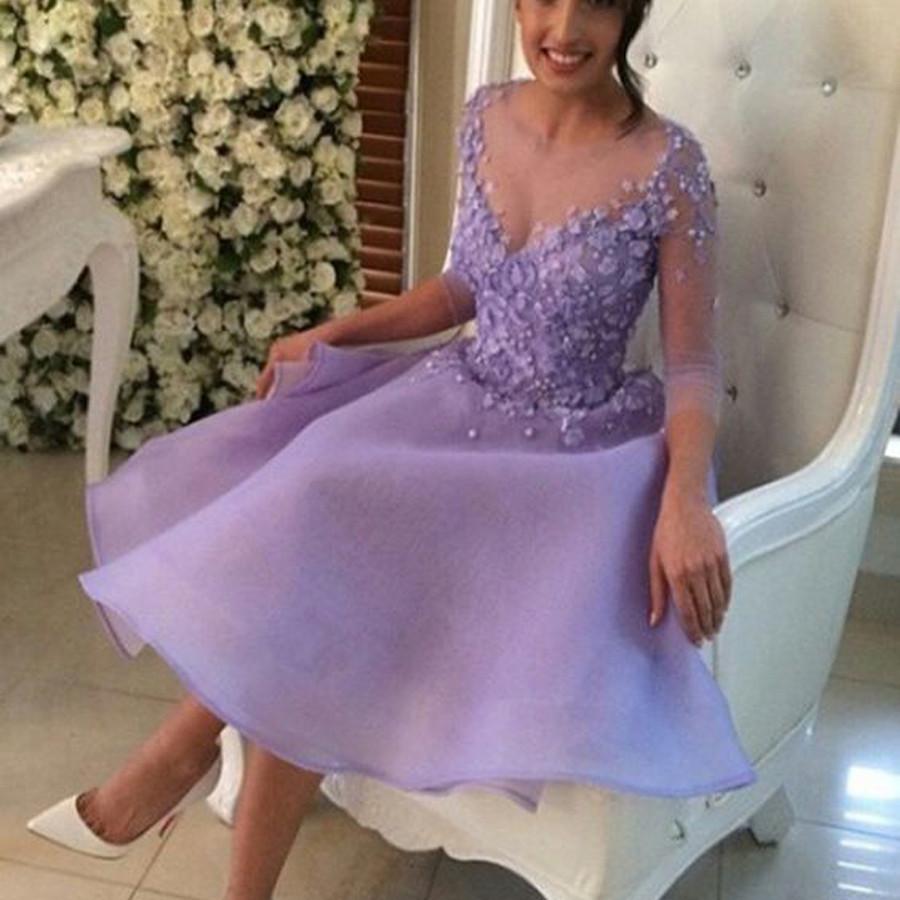 Popular purple elegant see through tulle sexy charming cocktail formal homecoming prom dress,BD00126