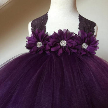 Deep Purple Flower Girl Dresses