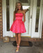 Sweetheart Simple Cute Cheap Short Red Homecoming Dresses Under 100, CM533