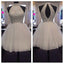 Beading Gorgeous Sparkly Popular Halter Sexy Open back White homecoming prom dresses, CM0005