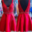 Blush red simple open backs charming for teens formal homecoming prom dresses,BD00170 - SposaBridal