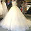 Cheap Popular Stunning Ivory Lace Top A-line Wedding Dresses, Bridal Gown, WD0017 - SposaBridal