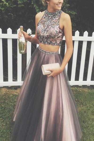 most gorgeous prom dresses Custom Tulle Two Piece Most Popular Gorgeous Evening Prom Dress, Party – SposaBridal
