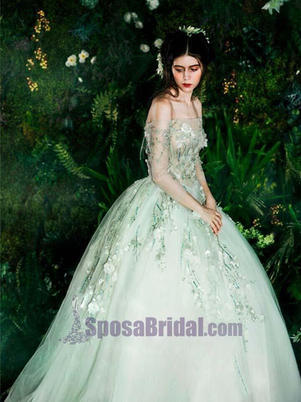 Green Fairy Beautiful Long Unique New Design Elegant Lace Up Back Char SposaBridal Green Fairy Beautiful Long Unique New Design Elegant Lace Up Back Char SposaBridal