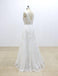 2018 Simple V Neck Lace Cheap A-line Wedding Dresses Online, WD371 - SposaBridal