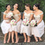 Cheap Short  Floral A Line Cheap Bridesmaid Dresses ,PD0257