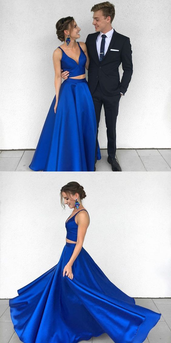 Charming Two Pieces Royal Blue Prom Dress, Sexy Party Dresses, Newest SposaBridal Charming Two Pieces Royal Blue Prom Dress, Sexy Party Dresses, Newest SposaBridal