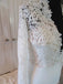2019 Sexy Deep V-Neck Lace Top Mermaid Wedding Party Dresses, long sleeve wedding gown ,WD0038 - SposaBridal