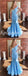 Sexy Satin Spaghetti Srtraps V-Neck Sleeveless Mermaid Long Prom Dresses, PD3596