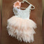 Pink Lace Tulle Flower Girl Dresses, Lovely Tutu Dresses, FGS003
