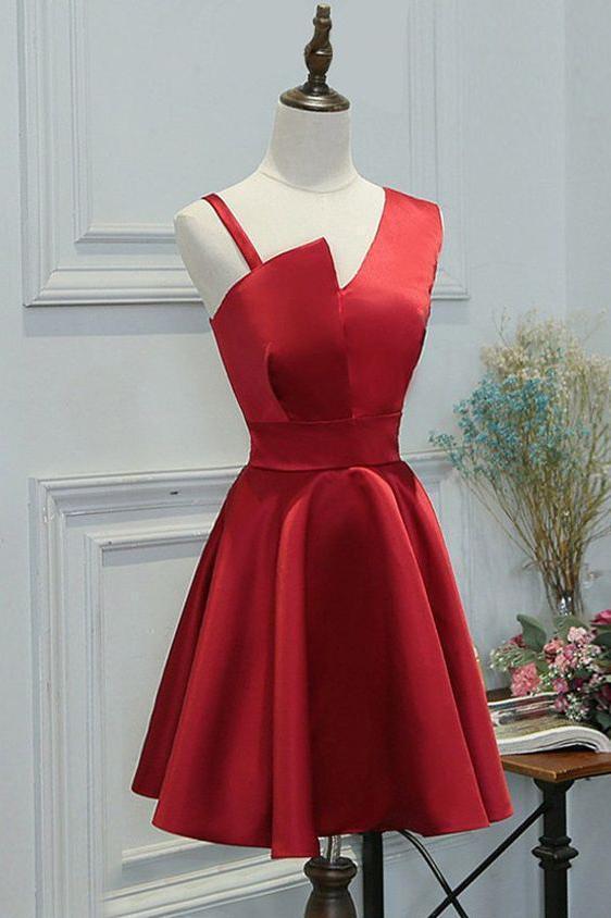 Elegant Simple Unique Red Short Cheap Homecoming Dresses Online, CM565 SposaBridal Elegant Simple Unique Red Short Cheap Homecoming Dresses Online, CM565 SposaBridal