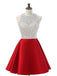 Cheap Halter Heavily Beaded Cute Red Homecoming Dresses 2018, CM475 - SposaBridal