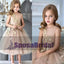 Scoop Sleeveless Short Cheap Custom Flower Girl Dresses, Fashion Little Girl Dresses, FG101