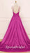 Sexy Soft Satin Spaghetti Straps V-Neck Sleeveless Backless A-Line Long Prom Dresses, PD3581