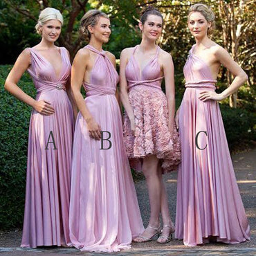 Fashion Convertible Jersey Cheap  Floor-Length Morden Bridesmaid Dresses, WG41