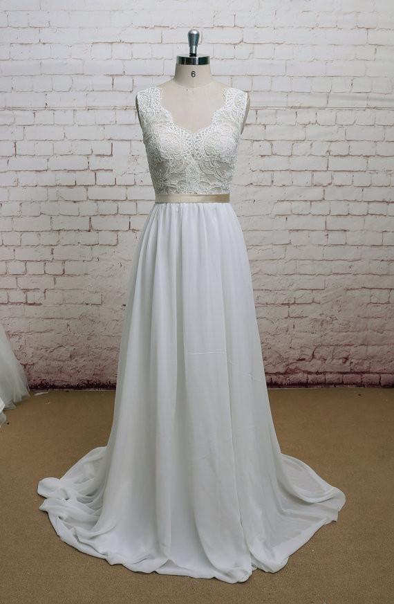 Backless V Neck Cap Sleeve Lace Simple Cheap Beach Wedding Dresses, WD SposaBridal Backless V Neck Cap Sleeve Lace Simple Cheap Beach Wedding Dresses, WD SposaBridal