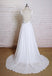 Backless V Neck Lace Straps Simple Cheap Beach Wedding Dresses, WD324 - SposaBridal