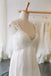 Cap Sleeve V Neck Casual Simple Beach Wedding Dresses, WD326 - SposaBridal