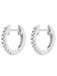 Sterling Silver Deluxe Row Of Diamonds Earrings, GIFT04