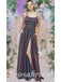 Sexy Shiny Special Fabric Spaghetti Straps Sleeveless Side Slit A-Line Long Prom Dresses With Pocket, PD3609