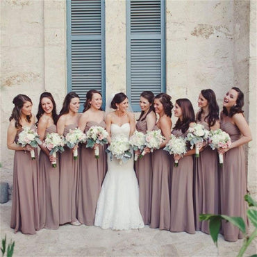 Chiffon Custom Cheap Sweetheart Simple Most Popular Bridesmaid Dress, Wedding Party Dresses , WG234