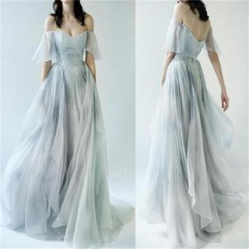 Charming Off Shoulder Unique Design Most Popular Long Prom Dresses ,Bridal gowns ,PD0728 - SposaBridal