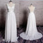 Charming Most Popular Backless A-line Lace Top V-Neck Long Wedding Party Dresses, WD0108