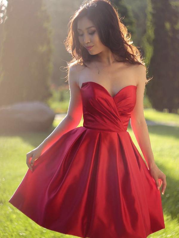 Red Simple Sweetheart Cheap Homecoming Dresses Under 100, CM589 SposaBridal Red Simple Sweetheart Cheap Homecoming Dresses Under 100, CM589 SposaBridal