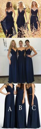 Convertible New Design Elegant Lace Chiffon Navy Blue   Inexpensive Bridesmaid Dresses, WG70