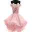 Charming popular lace off shoulder different color lovely unique homecoming prom dress,BD0085