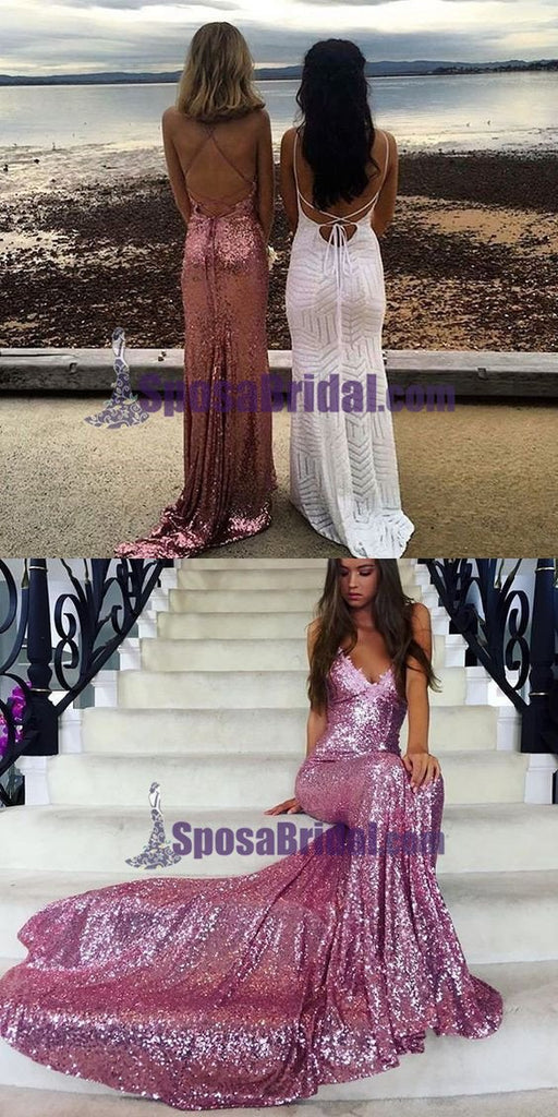 Sequin Sexy Sparkle Popular Mermaid Evening Long Prom Dresses Online,PD0131