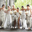 A-Line Cheap Modest Sexy Unique Spaghetti Straps Elegant Sexy Floor-Length Silver Bridesmaid Dresses, WG261 - SposaBridal