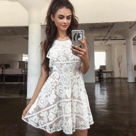 Lovely Cheap A-Line Open Back Full Lace Junior Homecoming Dresses,shor SposaBridal Lovely Cheap A-Line Open Back Full Lace Junior Homecoming Dresses,shor SposaBridal